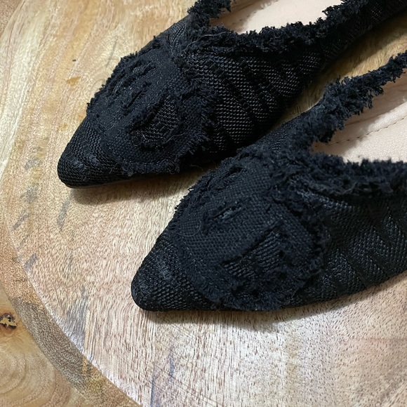 Shein Point Toe Raw Trim Flats - Picture 3 of 13